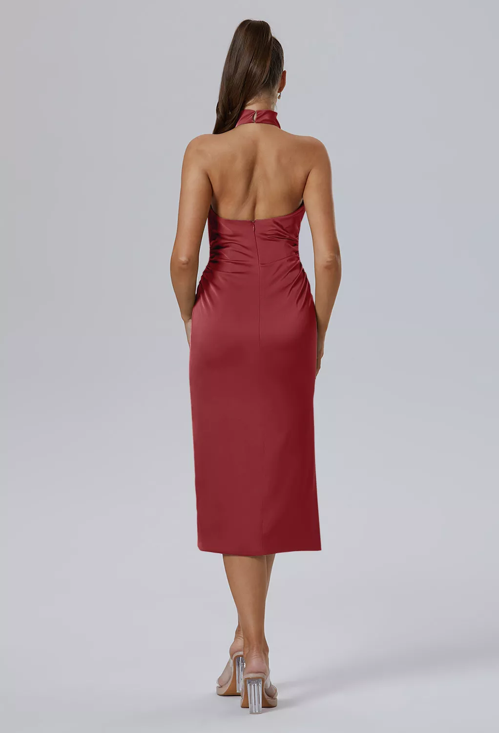 AW Cyclone Burgundy  Cocktail Wedding Guest Dresses